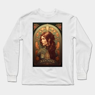 Determined Female Knight Long Sleeve T-Shirt